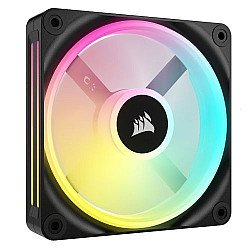 Corsair iCUE LINK QX120 12cm PWM RGB Case Fan, 34 RGB LEDs, Magnetic Dome Bearing, 2400 RPM, Black, Single Fan Expansion Kit