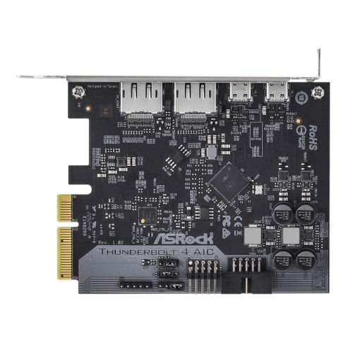 Asrock Thunderbolt 4 AIC, PCI Express, 2 x Thunderbolt 4 Type-C, 2 x DisplayPort IN, 1 x USB 2.0, TBT Header