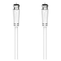 Hama SAT Connection Cable, F-Plug to F-Plug, 90dB, 1.5 Metre, White