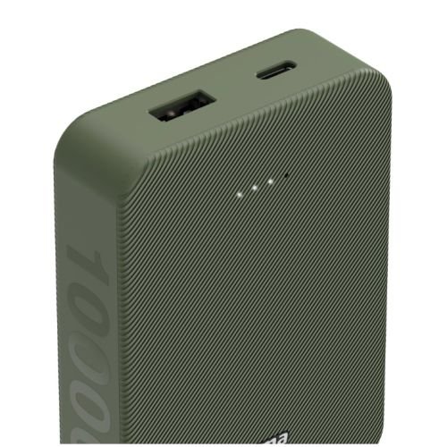 Hama Colour 10 Green 10000mAh Fast Charge Powerbank, USB-A & USB-C, LED Capacity Indicator