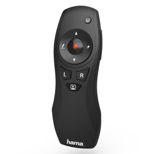 Hama X-Pointer 6-in-1 Wireless Laser Presenter, Laser Pointer, Air Mouse, Full/Black Screen, Volume, PowerPoint, Digital Ink, 15m Range