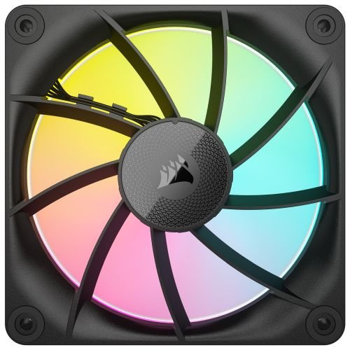 Corsair iCUE LINK LX120 12cm PWM RGB Case Fans (3-Pack), 18 RGB LEDs, Magnetic Dome Bearing, 2400 RPM, iCUE LINK Hub Included, Black