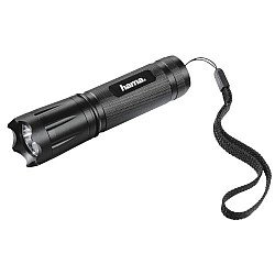 Hama Classic C-118 100 Lumen LED Torch, 110m Range, IP54 Splash/Dust Proof, Black