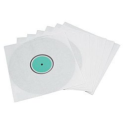 Hama LP Inner Sleeves x10, White w/ Transparent Window