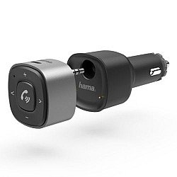 Hama Bluetooth Hands-Free Receiver for Cars, 3.5mm Jack for AUX-In, 12V Charger, 2x USB-A