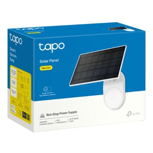 TP-LINK (TAPO A201) 2.5W Solar Panel for TAPO Battery Cameras, IP65, 4m Charging Cable