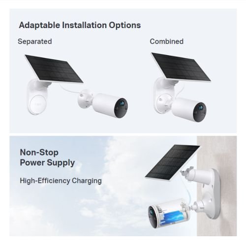 TP-LINK (TAPO A201) 2.5W Solar Panel for TAPO Battery Cameras, IP65, 4m Charging Cable