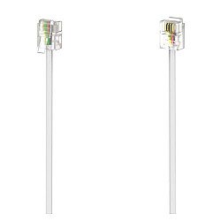 Hama RJ11 (6p4c) Modular Cable, Male to Male, 3 Metres, White