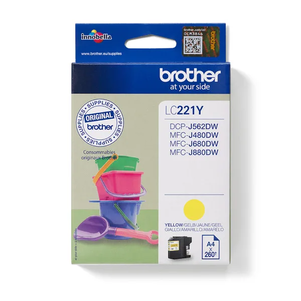 Brother LC221Y Standard Yellow Ink Brother LC221Y Standard Yellow Ink