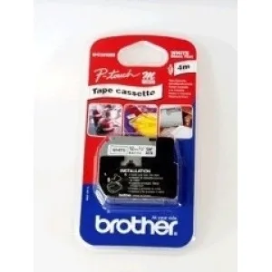 Brother Black on White 12mm Tape