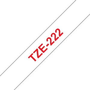 Brother 9mm Gloss TZ Red on White Tape