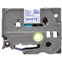 Brother 24mm Gloss Blue on White Tape