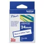 Brother 24mm Gloss Blue on White Tape