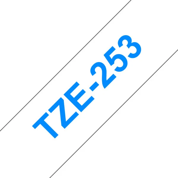 Brother 24mm Gloss Blue on White Tape