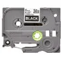 Brother 6mm Gloss White on Black Tape Brother 6mm Gloss White on Black Tape