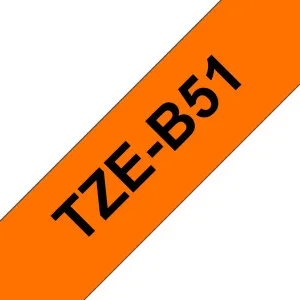 Brother 24mm Fluorescent Black on Orange