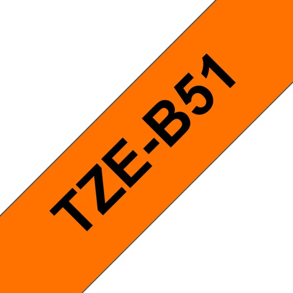 Brother 24mm Fluorescent Black on Orange