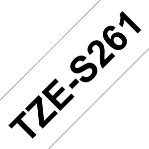 Brother TZE-S261 Black on White Adhesive