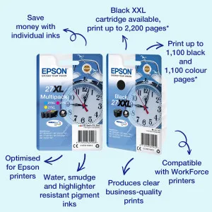 Epson Cyan 27XL Durabrite Ultra Ink