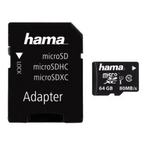Hama Microsdxc 64GB 10UHS-I 100MBS Adapt