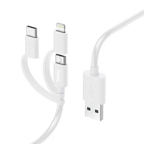 Hama 3IN1 Multicharging Cable 1m White
