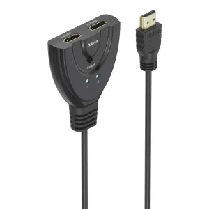Hama HDMI 4K 2X1 Toggle Switch Plug Black