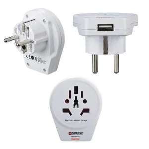 Hama World Travel Adapt 2 and 3-PIN 1USB
