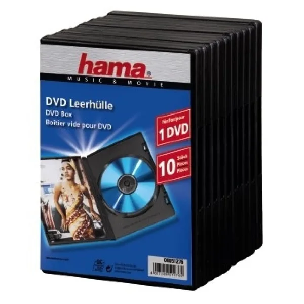 Hama Standard Dvd Jewel Case 10 Pack BLK