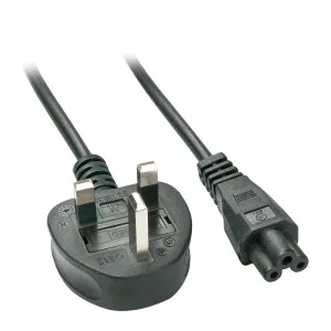 Lindy 2m Mains Power Cable UK 3 PIN Plug T