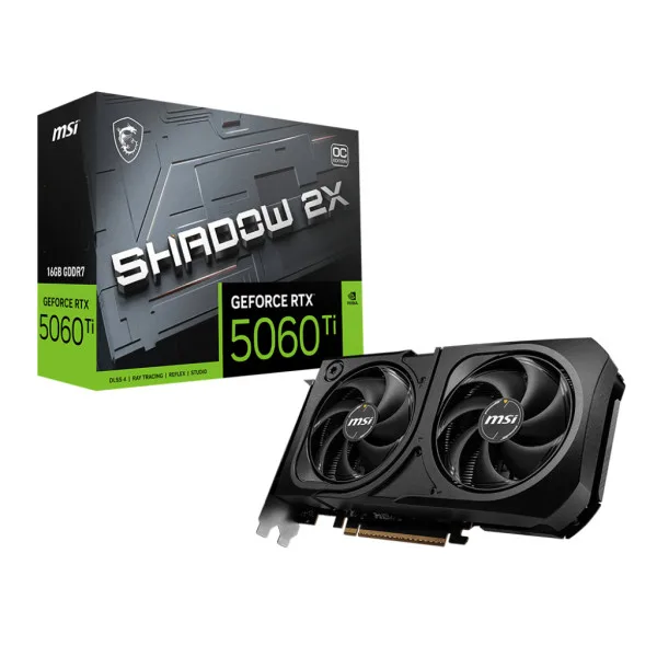 MSI GEFORCE 5060 TI 16GB SHADOW 2X OC PLUS BULK NVIDIA GeForce RTX 5060 Ti GDDR7