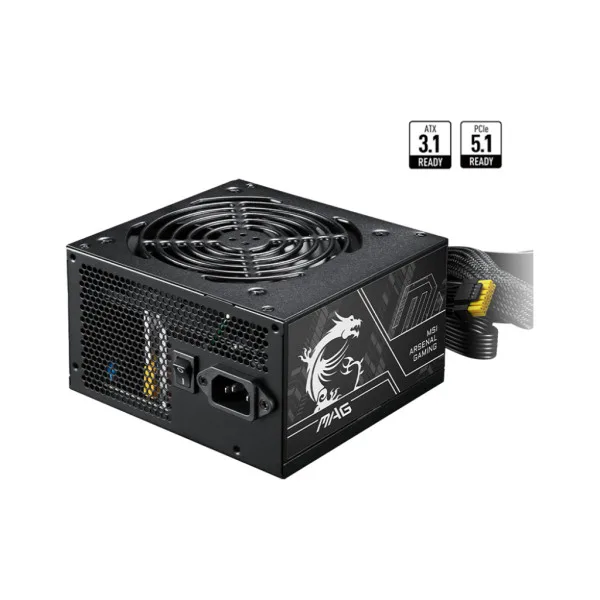 MSI MAG A750BN PCIE5 II power supply unit 750 W 24-pin ATX ATX Black MSI MAG A750BN PCIE5 II power supply unit 750 W 24-pin ATX ATX Black