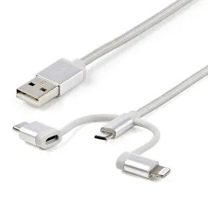 StarTech.com 3ft 3IN1 Charger Cable - Lightning