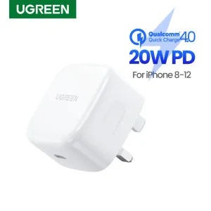 UGREEN PD 20W Fast Charger UK White UGREEN PD 20W Fast Charger UK White